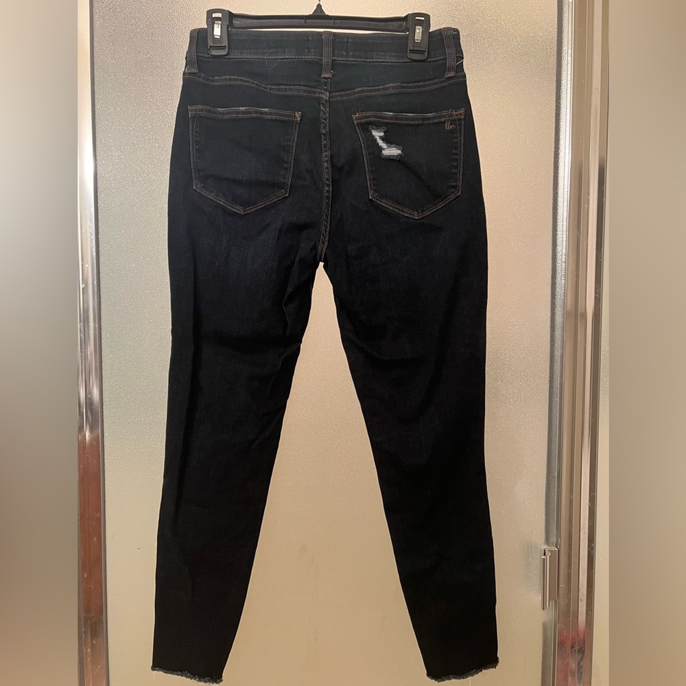 LuLaRoe High Rise Dark Wash Distressed Ankle Denim Jeans - Picture 3 of 4